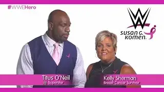 Titus O'Neil introduces Kelly, a breast cancer survivor is who is More Than Pink