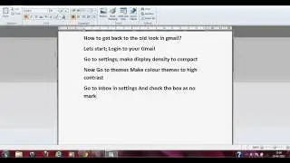 How to get back to old version of Gmail?