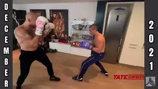 Rare footage of tate and Luke boxing.