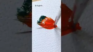 💚🤍🧡Onestroke flower painting 