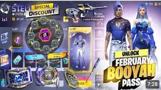 Unlock February Booyah pass।free fire new event unlock। today new event unlock। free fire booyah pas