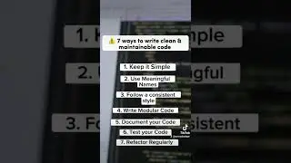 Ways To Write Clean Code #code