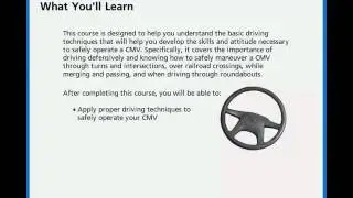 Driving Techniques: Driver Training Series Online Course Preview