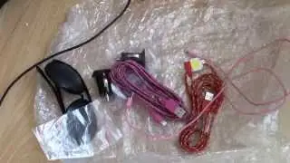 Посылки из китая  - Очки+ Iphone кабель + 10W Led + Авто зарядное