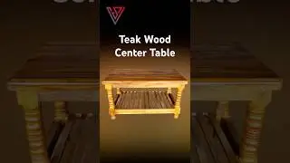 Teak Wood Center Table | Teapoy | Natural Polish | Coffee Table #furniture #teakwood #teapoy