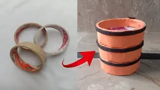 DIY rotating storage box with empty tape roll #JCC #reuseidea #viralvideo 
