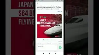 FINANCE NEWS DAILY - Japan's flying train (faster than bullet train)