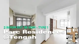 Parc Residences @ Tengah 2 Room, Est 38 SQM - Type 1 Virtual Tour