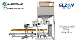 Open Mouth Bag Filling Machine for Gypsum Powder | Compost Bagger - Filling and Sealing System