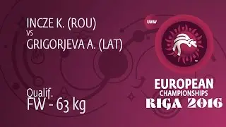 Qual. FW - 63 kg: A. GRIGORJEVA (LAT) df. K. INCZE (ROU), 11-2