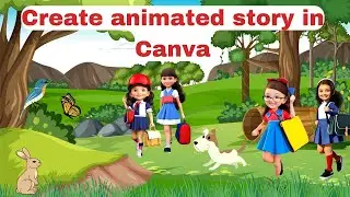 How to create animated story in Canva | Create urdu animated story in canva | Hindi | Urdu