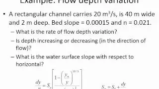 CE 331 - Class 27 (4/21/2015) Gradually Varied Flow
