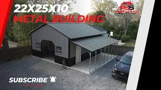 22x25 Metal Building Tour | North Carolina | Prestige Steel Structures