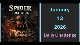 Spider Solitaire January 13, 2026 - Microsoft Daily Challenge