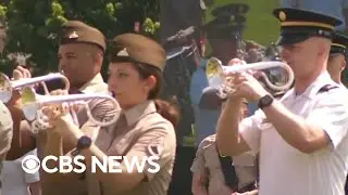 Army Old Guard Fife and Drum Corps prepares for military parade