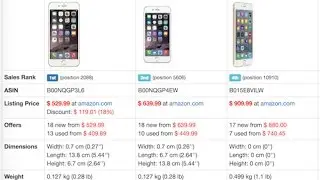 How to compare amazon products side by side