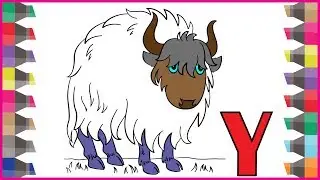 ABC Alphabet Coloring Pages | Learning Letter A to Z Coloring Pages For Kids Baby | Y for Yak