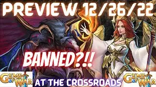 BANNED!? Gems of War Weekly Preview December 26th 2022 | At the Crossroads SOULFORGE World Event