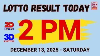 Результаты лотереи за сегодня, розыгрыш в 14:00, 13 декабря 2025 г. - суббота, PCSO GOV Official