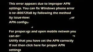 WINDOWS PHONE ERROR CODE 80072FA8
