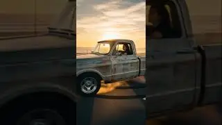 She loves lighting up the old truck #burnout #burnouts #girl #deepwork #cashburn #chevytrucks