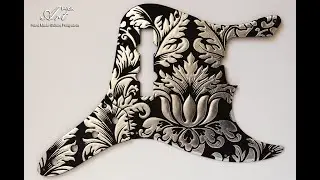 Fender Jazz Bass Pickguard Black-Silver & Control Plate -3D SET-Engraved and Silver Gilded Vintage