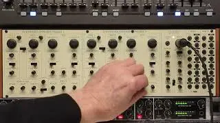 Behringer 2 XM sequenced by Tubbutec modified Roland SH101 via midi.