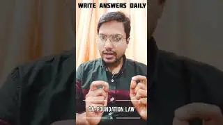 How to start practising Law answer writing? @CA-Foundation