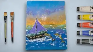Sailing Into the Calm | Acrylic Painting Tutorial