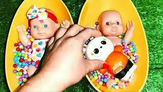Satisfying Video l Magic Bathtubs with RAINBOW Kinetic Sand M&M's & Skittles Candy Mixing Cutting #3