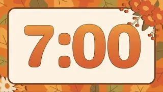 7 Minute Relaxing Fall Thanksgiving Timer (Calm Harp Alarm at End, No Music)