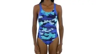 Nike Swim Tech Camo Modern Fast Back Tank | SwimOutlet.com
