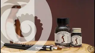 Octopus Write & Draw Ink BROWN PENGUIN wasserfeste, dokumentenechte Tinte, Tusche f&uuml;r F&uuml;ller, Pinsel