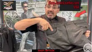 MP754N - Rich Brown Leather Pants 1