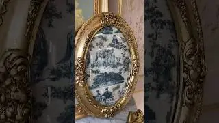 DIY Upcycled Frame: Now An Elegant Wall Decor Using Decoupage And Gold Leaf! #kachacollection