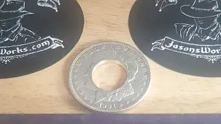 Making A Size 9 Morgan Dollar Coin Ring. Polished Finish.
