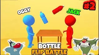 OGGY BECOMES WORLD CHAMPION IN BOTTLE FLIP CLASH GAME | WITH SHINCHAN & JACK | OGGY GAME