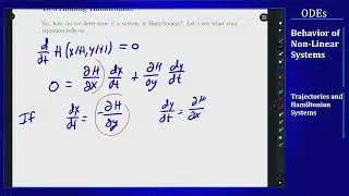 Differential Equations - Behavior of Non-Linear Systems - Trajectories and Hamiltonians