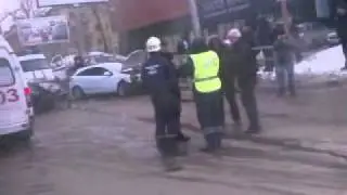Дтп, Самара. Ваз 2114 и Opel Astra. Московское шоссе. 28.01.12 г. .3gp