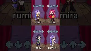 rumi vs mira vs zoey fnf character test