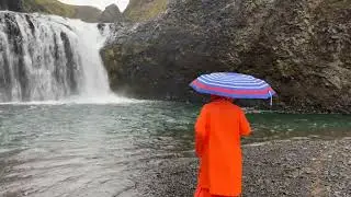 SEP 17 2024 - ICELAND - STJORNARFOSS FALSS - Pujya Shri Swami Nalinanand Giri ji Maharaj
