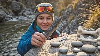 Primitive Stone Tools by the River | Crafting Survival Blades the Ancient Way