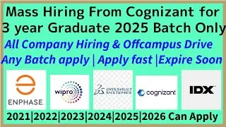 OffCampus Drive Cognizant, Dassault System, IDX Hiring Fresher | 2022, 2023, 2024, 2025, 2026 jobs