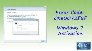 Как устранить ошибку с кодом 0x80072F8F при активации лицензии Windows 7