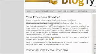 How to Send a Free eBook to Your Email Subscribers with Aweber Follow Ups and Wordpress