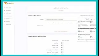 What is Article Forge and how to use it