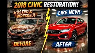 $200 Abandoned Honda Civic 2018 Restored to Perfection #HondaCivic #CarRestoration #JunkyardDoctor