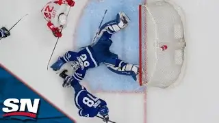 Maple Leafs' Ilya Samsonov Stretches Out To Make Spectacular Weak-Side Glove Save
