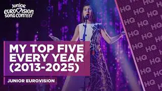 Junior Eurovision (2013-2025) &mdash; My Personal Top Five Every Year [In My Opinion]