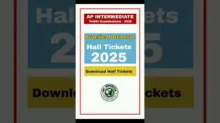 Ap Intermediate practical Hall Tickets download 2025 #education #hallticketdownload